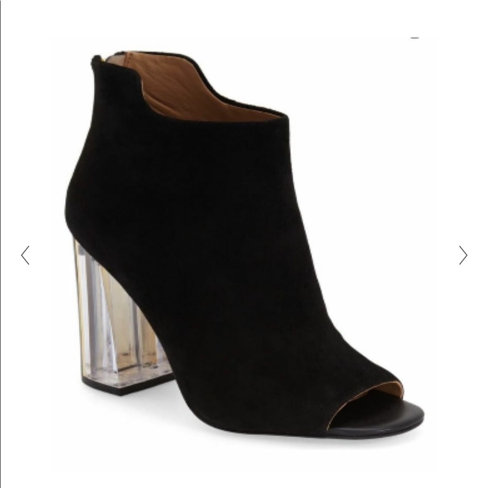 Calvin Klein - Lulah clear heel peep toe booties